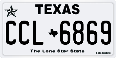 TX license plate CCL6869