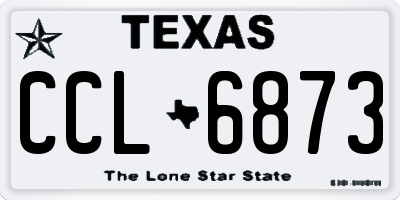 TX license plate CCL6873