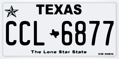 TX license plate CCL6877