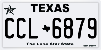 TX license plate CCL6879