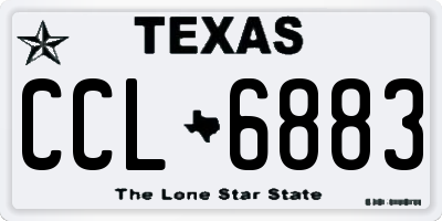 TX license plate CCL6883