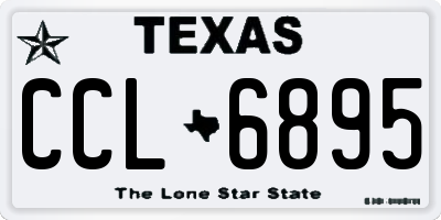 TX license plate CCL6895