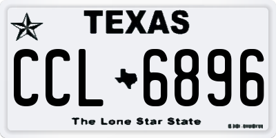 TX license plate CCL6896