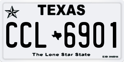 TX license plate CCL6901