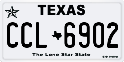 TX license plate CCL6902