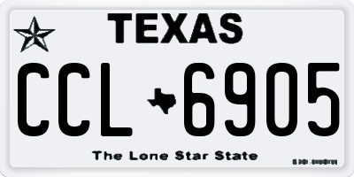 TX license plate CCL6905