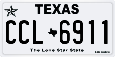 TX license plate CCL6911