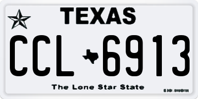 TX license plate CCL6913