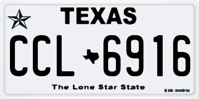 TX license plate CCL6916