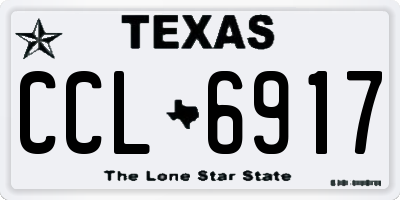 TX license plate CCL6917
