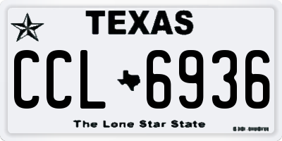 TX license plate CCL6936