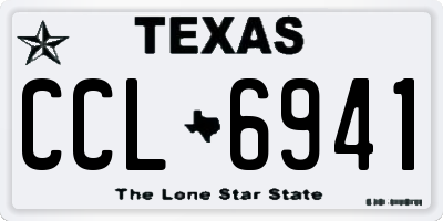 TX license plate CCL6941