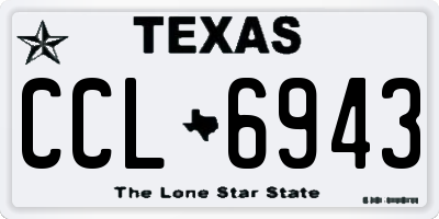TX license plate CCL6943