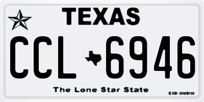 TX license plate CCL6946
