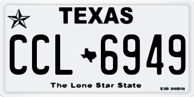 TX license plate CCL6949
