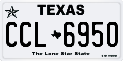TX license plate CCL6950