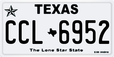 TX license plate CCL6952