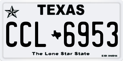 TX license plate CCL6953