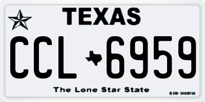 TX license plate CCL6959