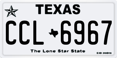 TX license plate CCL6967
