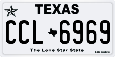 TX license plate CCL6969