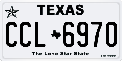 TX license plate CCL6970