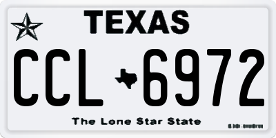 TX license plate CCL6972