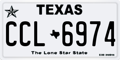 TX license plate CCL6974