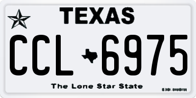 TX license plate CCL6975