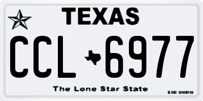 TX license plate CCL6977