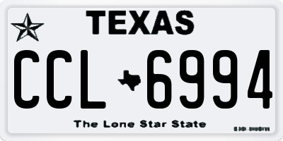 TX license plate CCL6994