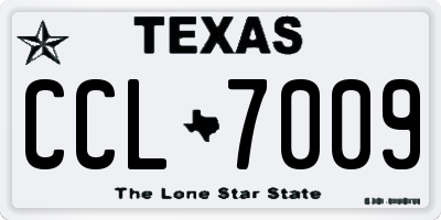 TX license plate CCL7009