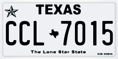 TX license plate CCL7015