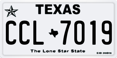 TX license plate CCL7019