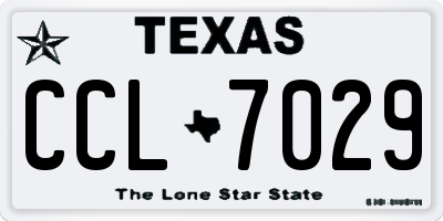 TX license plate CCL7029
