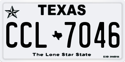 TX license plate CCL7046