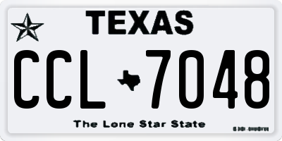 TX license plate CCL7048