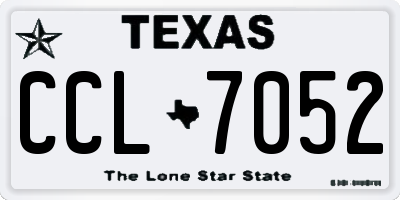 TX license plate CCL7052