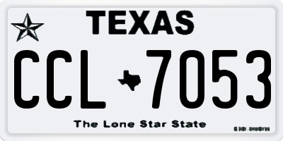 TX license plate CCL7053