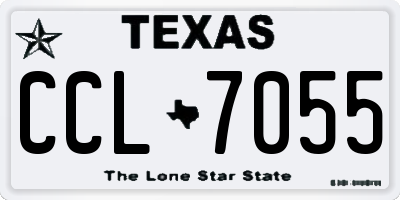 TX license plate CCL7055