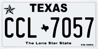 TX license plate CCL7057