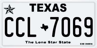 TX license plate CCL7069