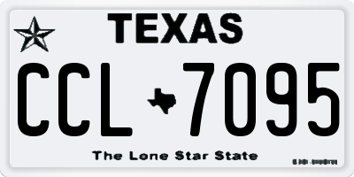 TX license plate CCL7095