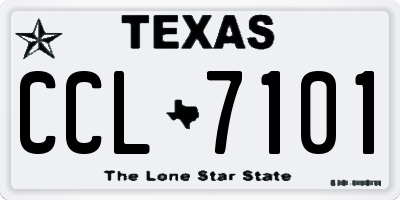 TX license plate CCL7101