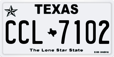 TX license plate CCL7102
