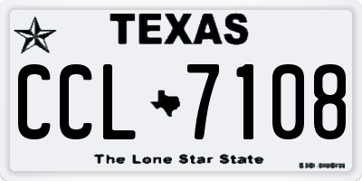 TX license plate CCL7108