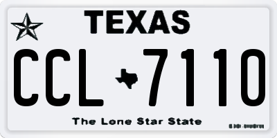 TX license plate CCL7110