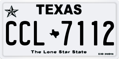 TX license plate CCL7112