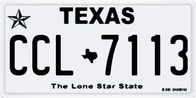 TX license plate CCL7113