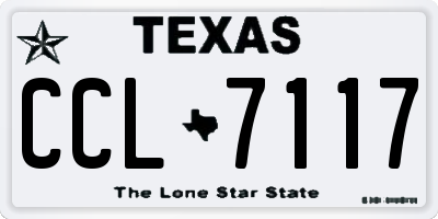 TX license plate CCL7117
